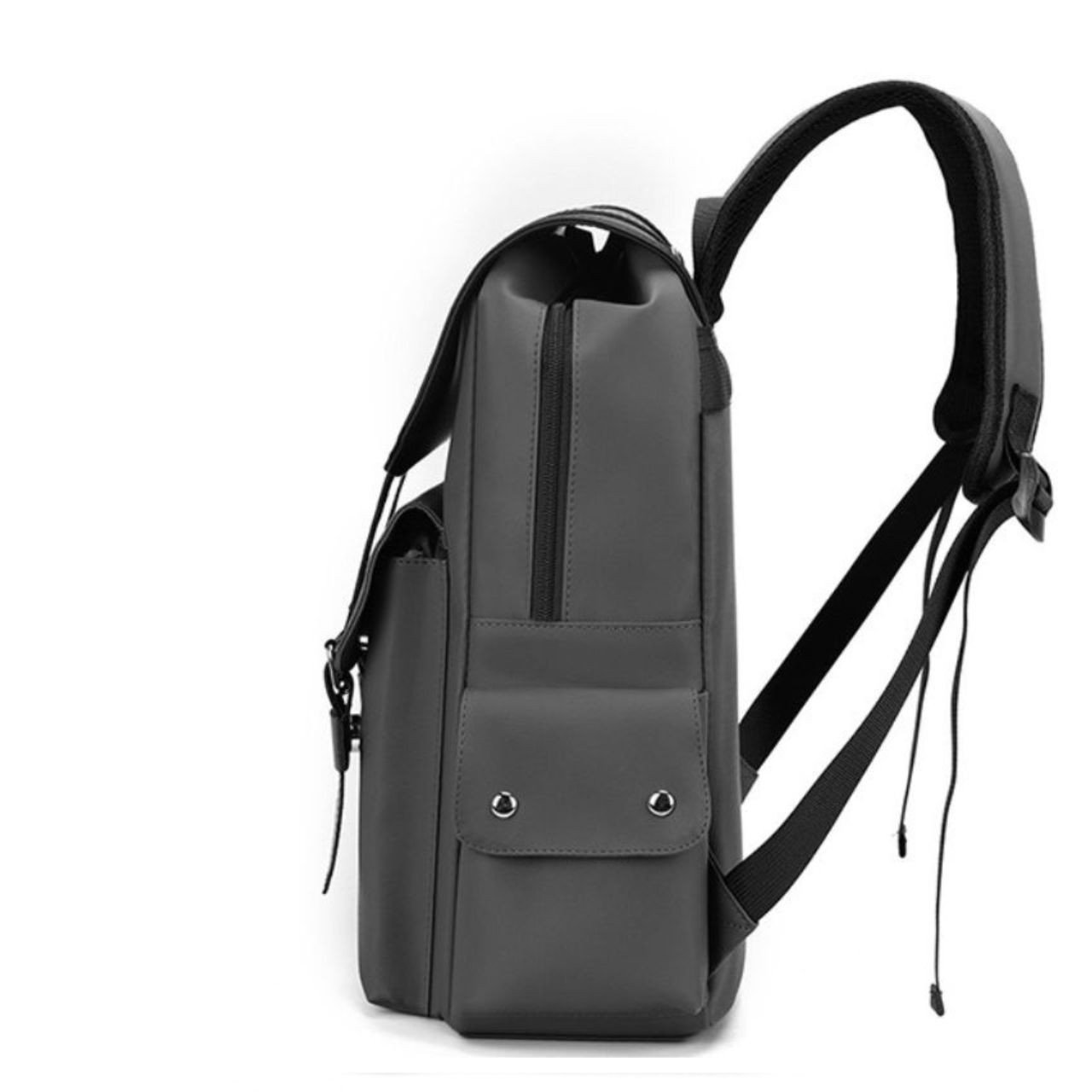 Premium PU Leather Waterproof Backpack for Men's | Buckle Flap Closure | Laptop & Travel Backpack | 32x14x38 Cm | Assorted Colors | OPP Packing - Image 6