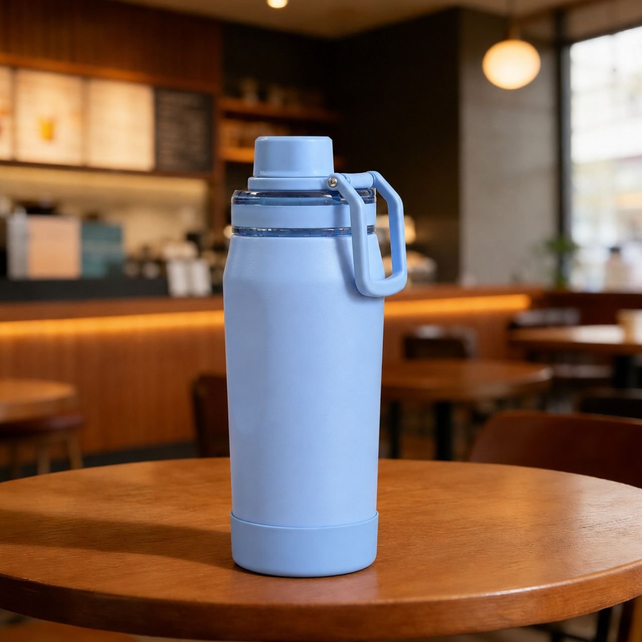 Stainless Steel Sport Bottle | Double wall Insulation | Portable & Leakproof | Silicone Bottom | 750 ML | Assorted Colors | Box Packing - Image 4