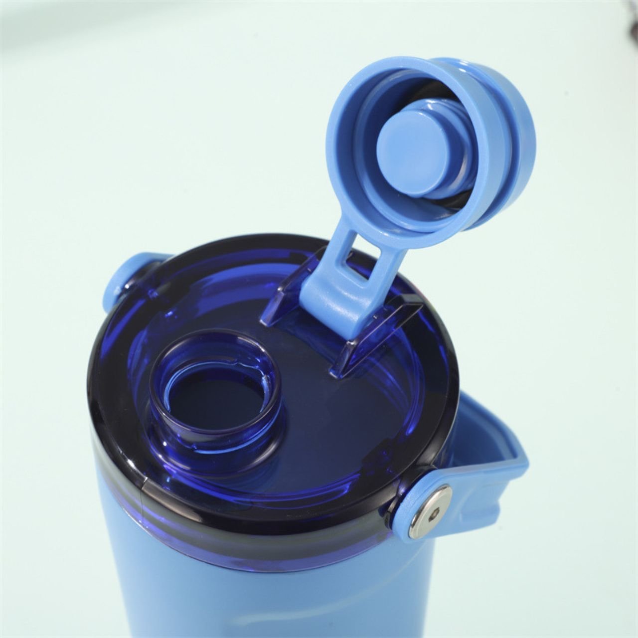 Stainless Steel Insulated Tumbler | Leakproof Flip Lid | Portable Carry Handle | Transparent Base | 600 ML | Assorted Colors | Box Packing - Image 10