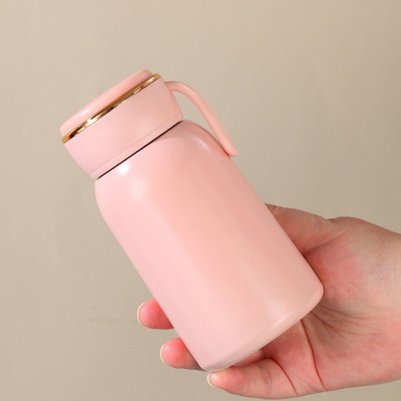 Stainless Steel Kawaii Insulated Water Bottle with Carry Strap | Portable & Leakproof | Wide Mouth | 320 ML | Assorted Colors | Box Packing - Image 3