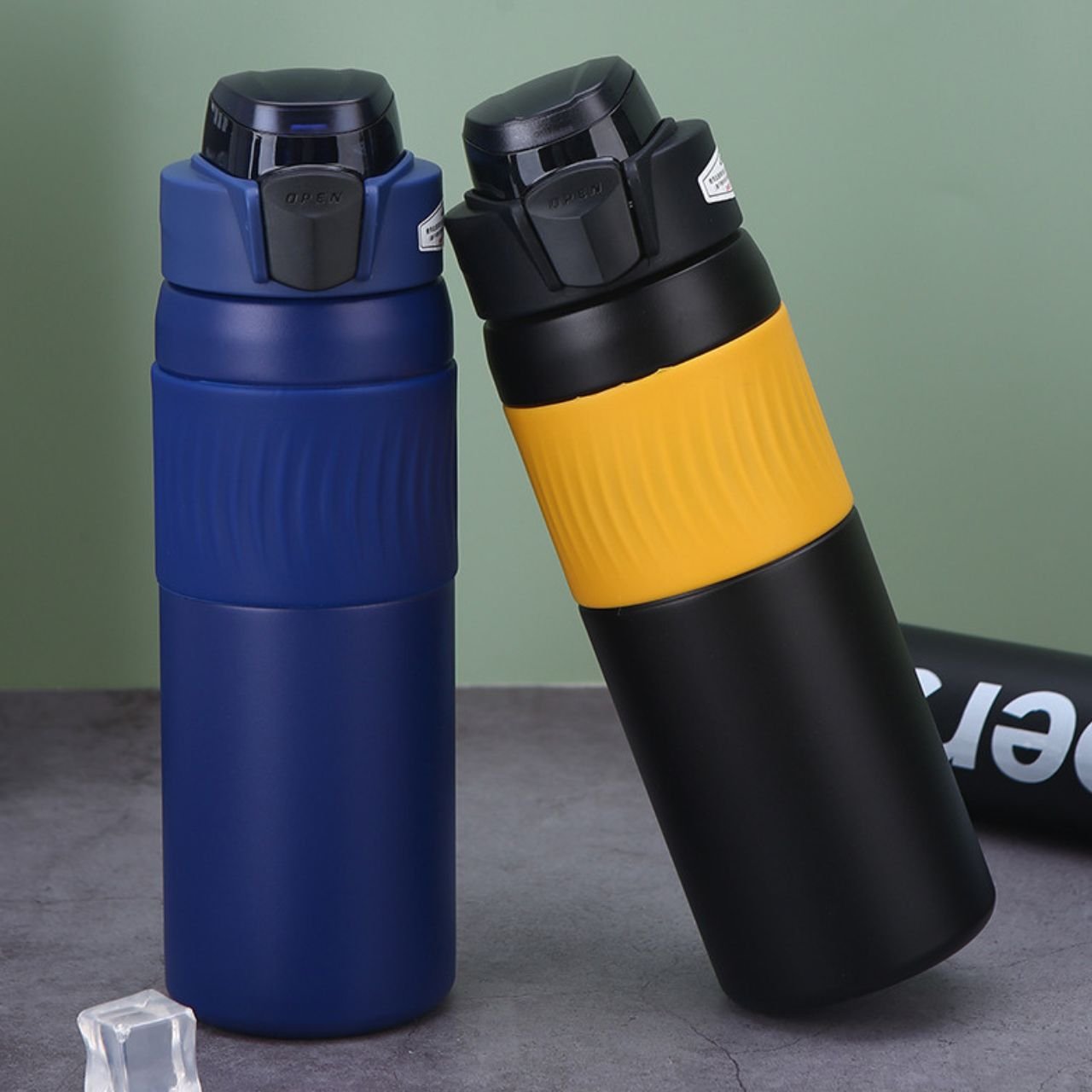 Stainless Steel Insulated Sport Bottle with Carry Band | Portable & Leakproof | Push Lock Button | 600 ML | Assorted Colors | Box Packing - Image 6