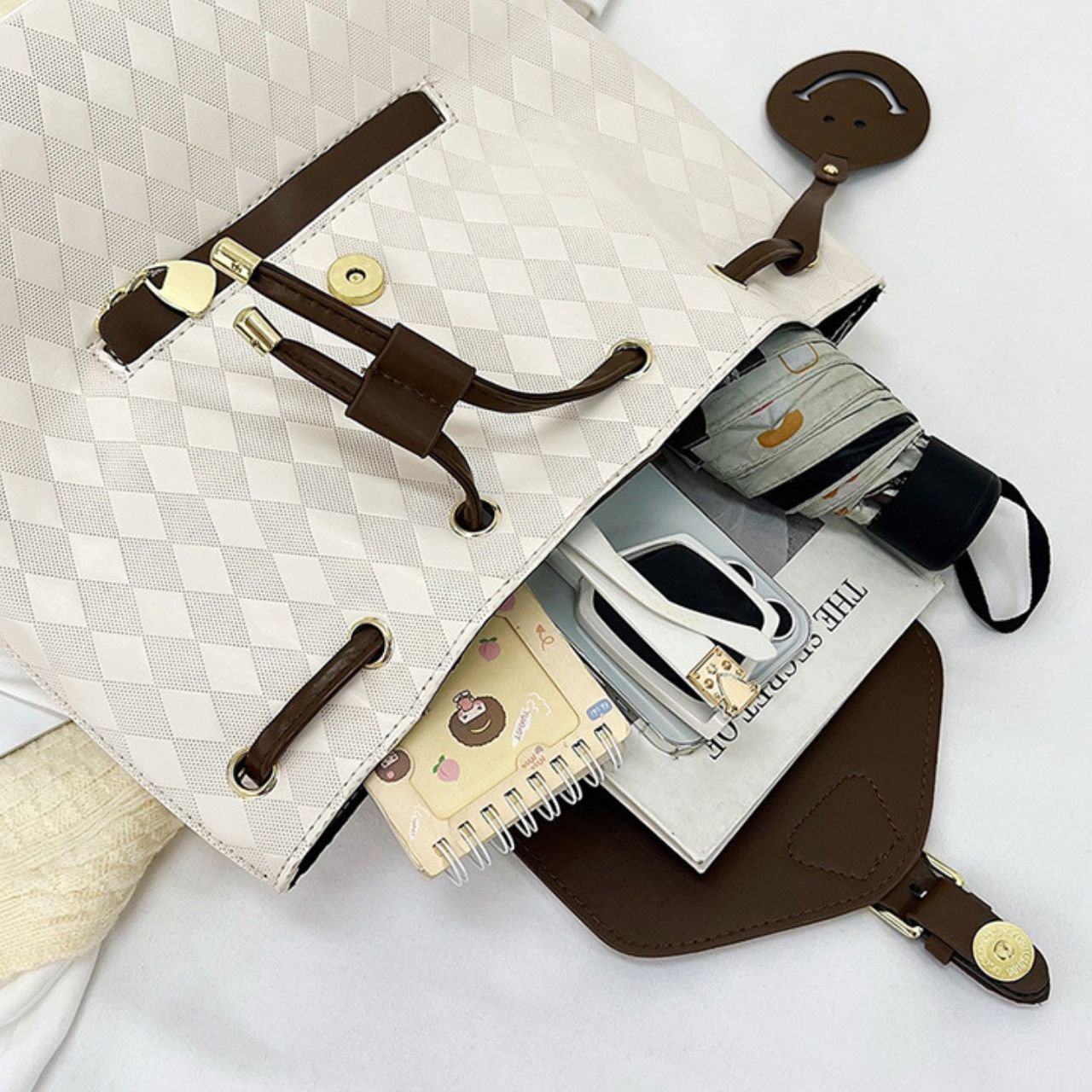 PU Leather Ladies Travel Backpack | 2 Pockets | Drawstring Closure | Adjustable Shoulder Strap | 21x13x26 Cm | Assorted Colors | OPP Packing - Image 7