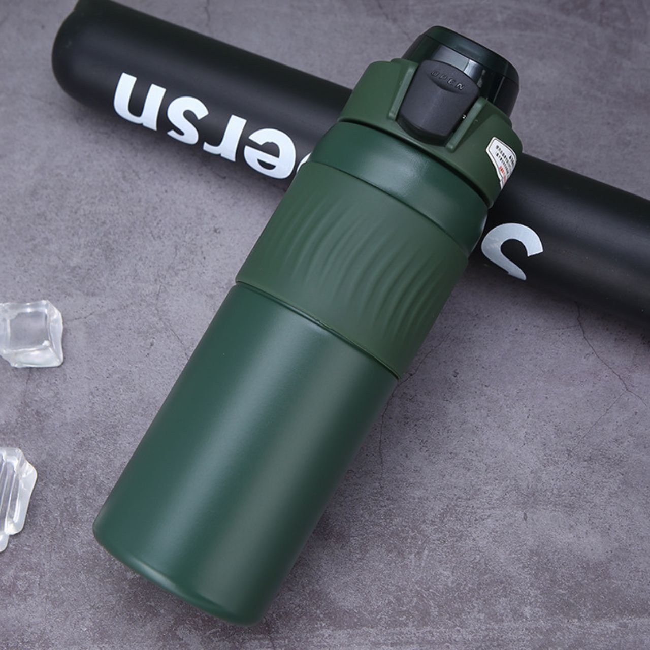 Stainless Steel Insulated Sport Bottle with Carry Band | Portable & Leakproof | Push Lock Button | 600 ML | Assorted Colors | Box Packing - Image 3