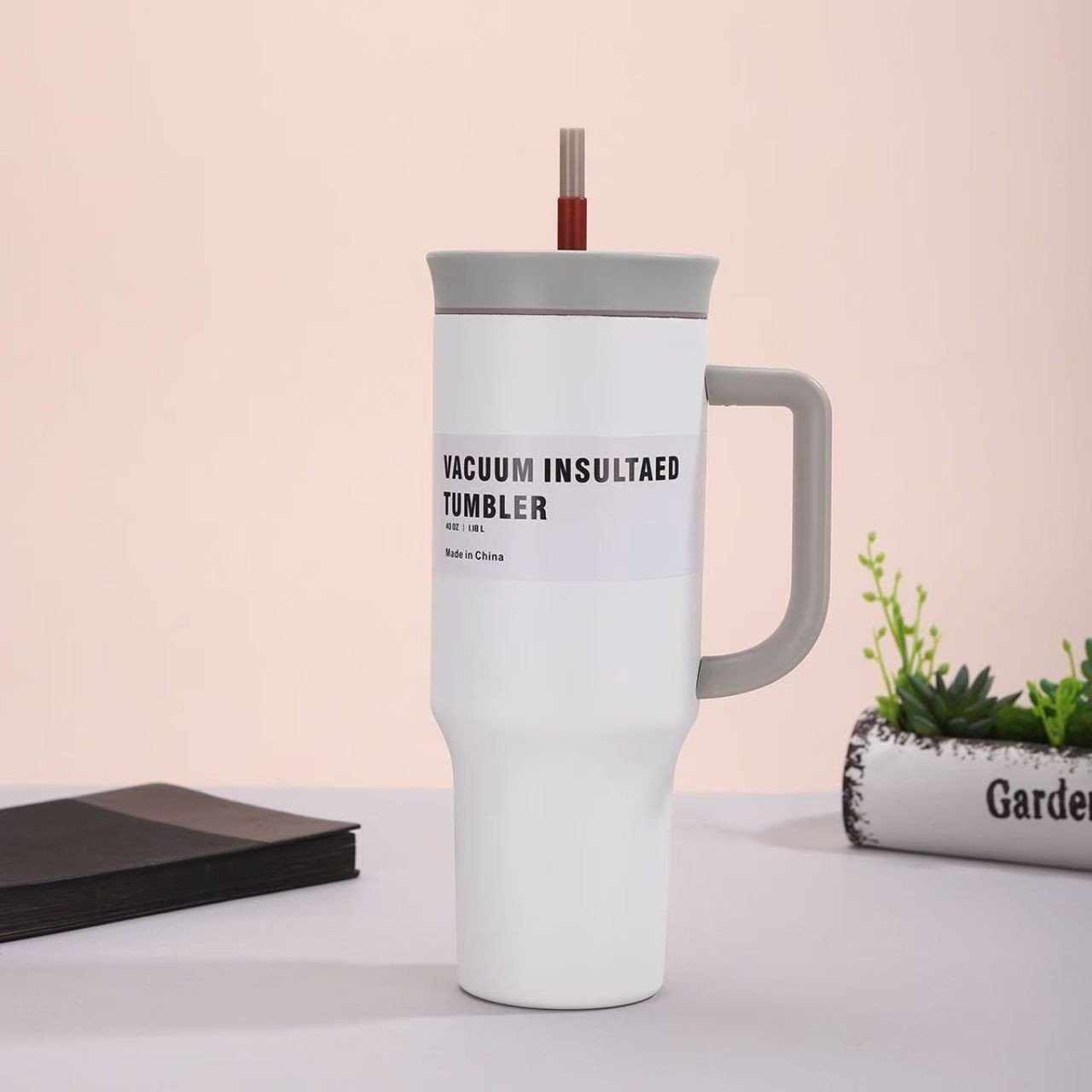 Stainless Steel Insulated Tumbler with Handle & Straw | Portable & Leakproof | 1200 ML | Assorted Colors | Box Packing - Image 4