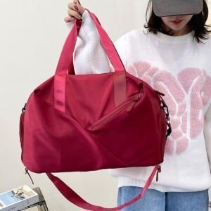 Oxford Waterproof Travel Duffle Bag with Shoes Compartment | Shoulder Strap | Zip Closure | Unisex | 43x25x30 Cm | Assorted Colors | OPP Packing