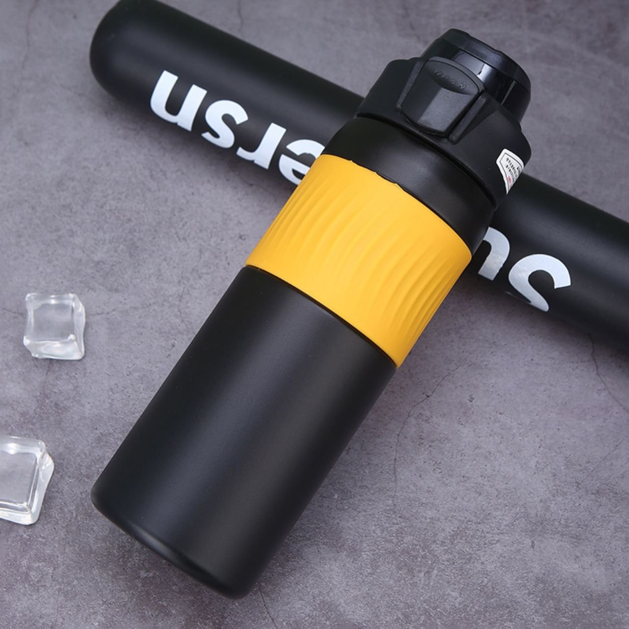 Stainless Steel Insulated Sport Bottle with Carry Band | Portable & Leakproof | Push Lock Button | 600 ML | Assorted Colors | Box Packing - Image 5