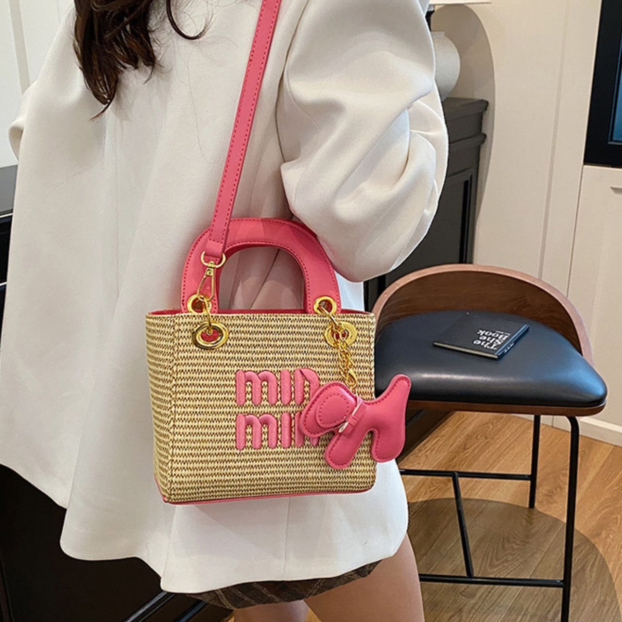 Stylish Woven Handbag for Women | PU Leather Top Handle | Adjustable Crossbody Sling | Smooth Zip Closure | 23x15x9 Cm | Assorted Colors | OPP Packing - Image 4