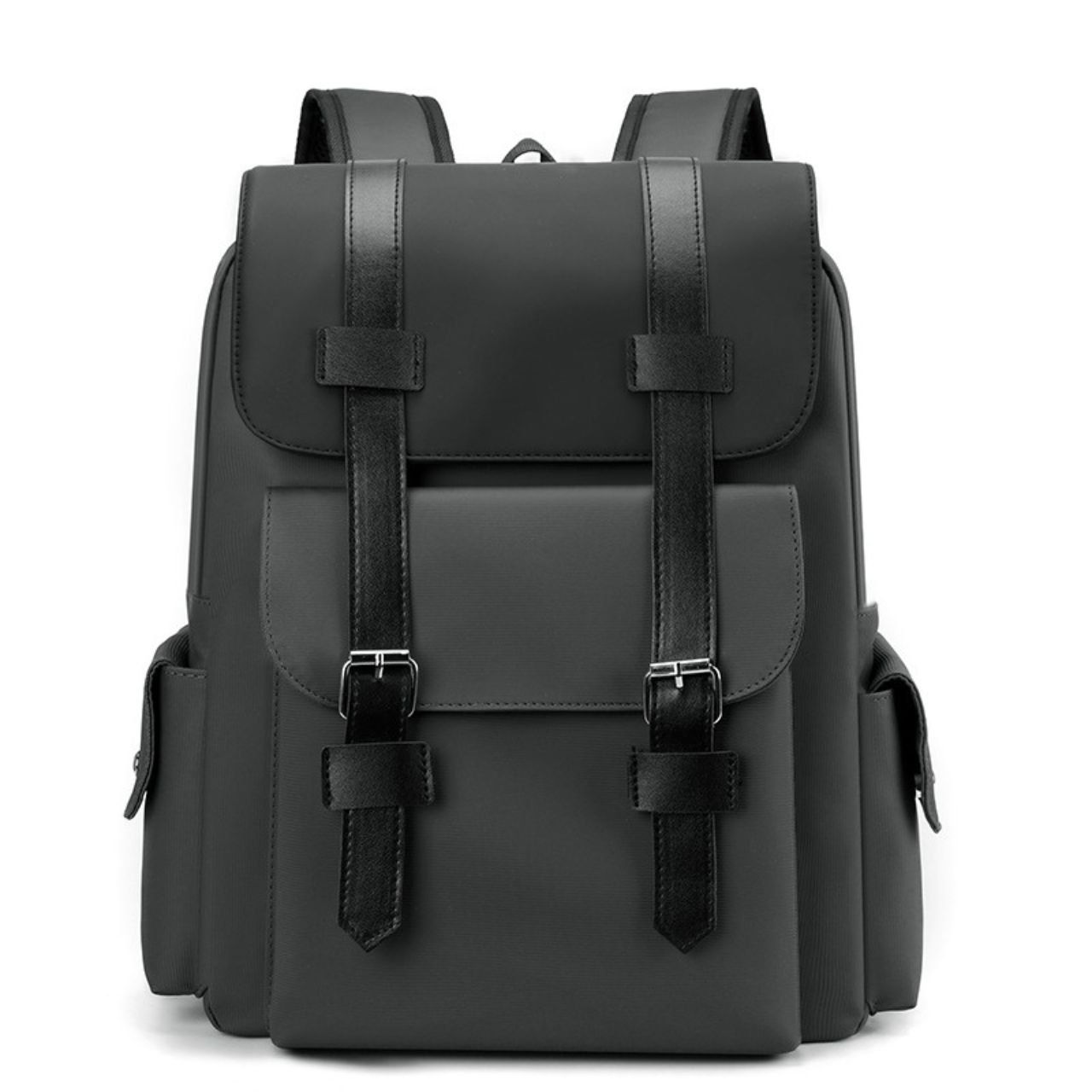 Premium PU Leather Waterproof Backpack for Men's | Buckle Flap Closure | Laptop & Travel Backpack | 32x14x38 Cm | Assorted Colors | OPP Packing - Image 2