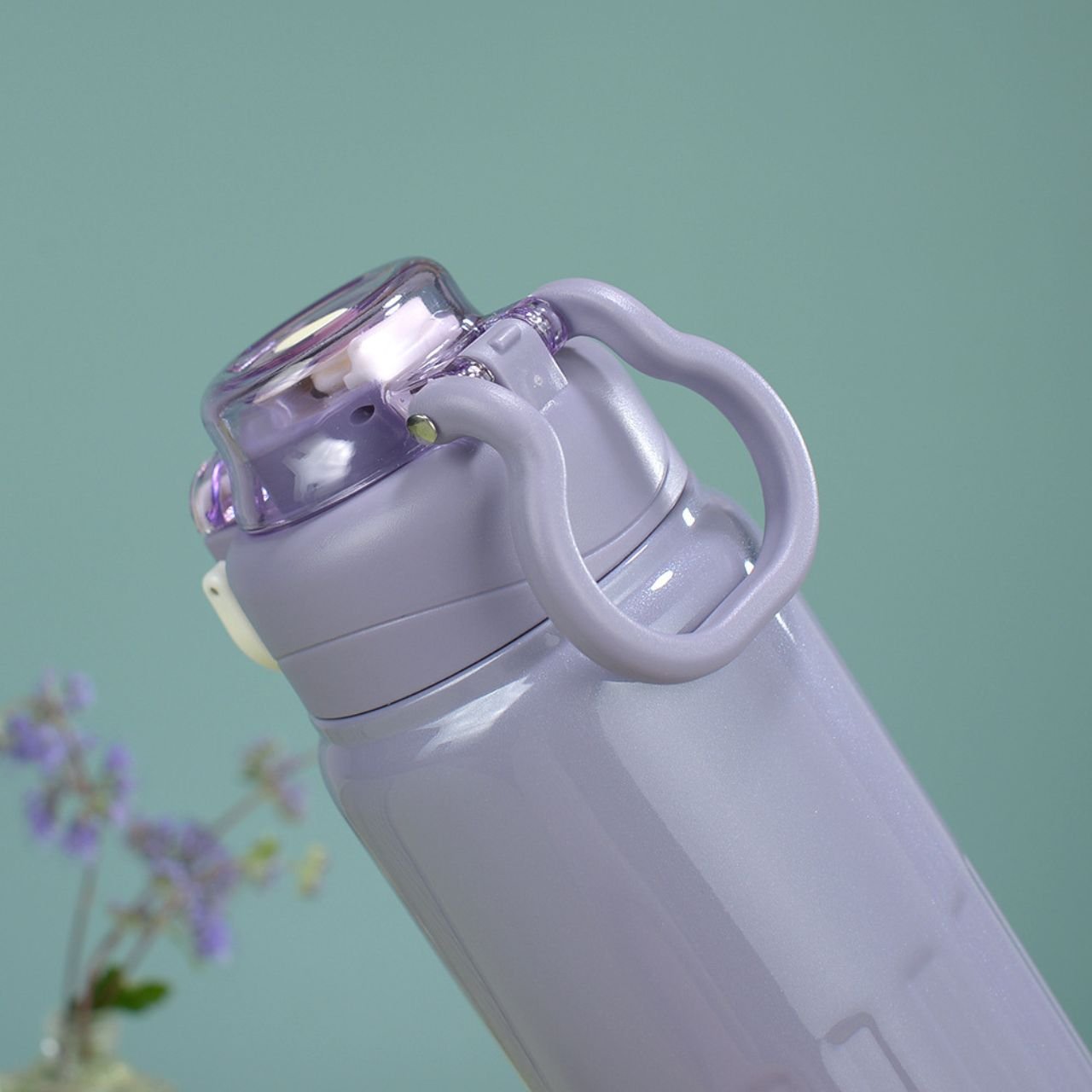 Stainless Steel Insulated Bottle with Carrying Handle | Portable & Leakproof | Push Lock Button | 500 ML | Assorted Colors | Box Packing - Image 8