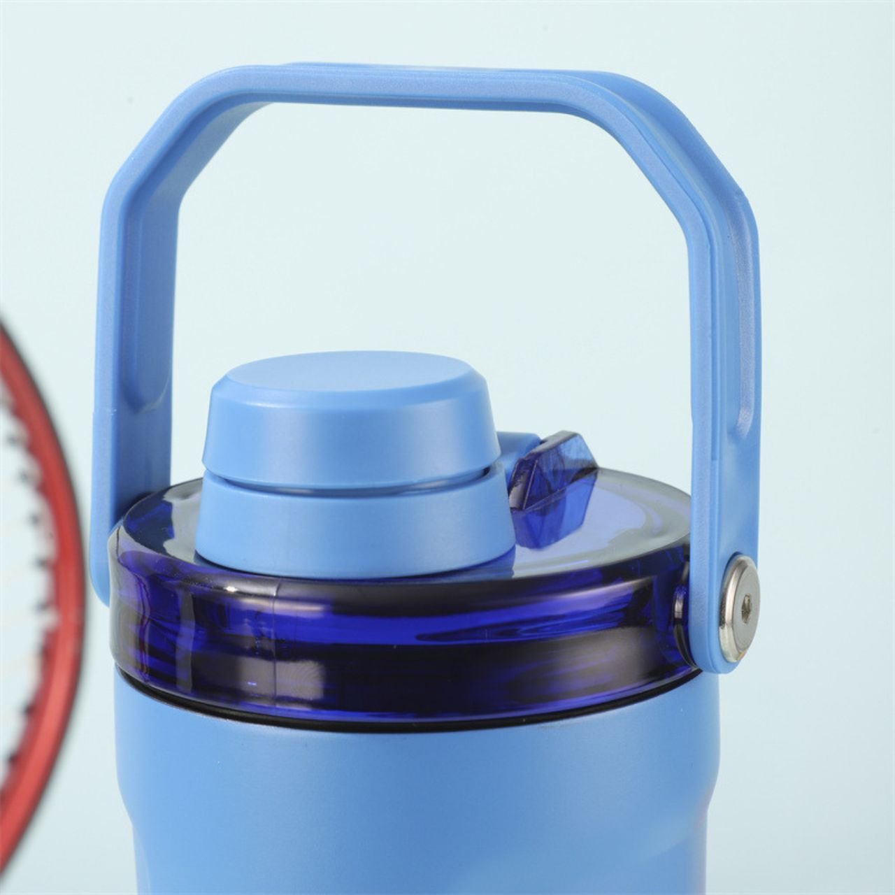 Stainless Steel Insulated Tumbler | Leakproof Flip Lid | Portable Carry Handle | Transparent Base | 600 ML | Assorted Colors | Box Packing - Image 8