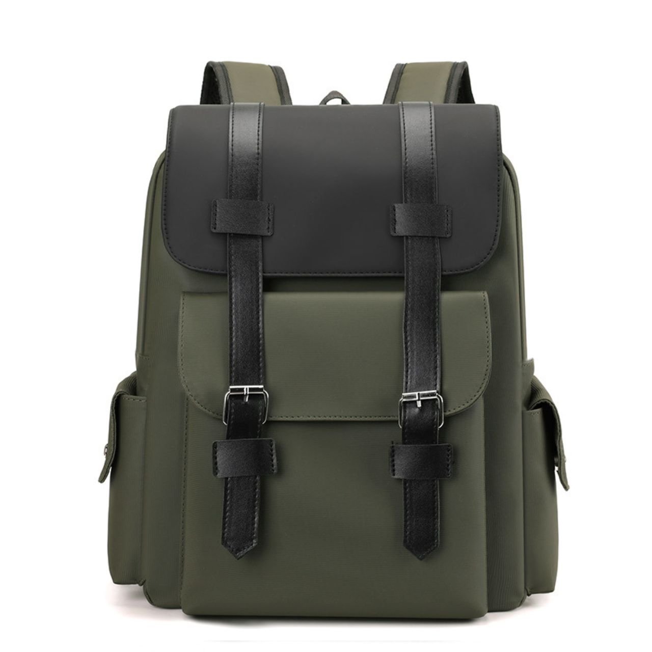 Premium PU Leather Waterproof Backpack for Men's | Buckle Flap Closure | Laptop & Travel Backpack | 32x14x38 Cm | Assorted Colors | OPP Packing