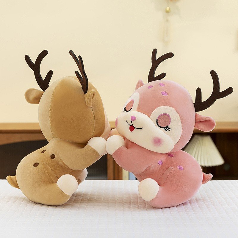 Cute Sleeping Sika Deer Plush Toy for Kids | 30 CM | Huggable & Washable | Imported Skin | OPP Packing - Image 6