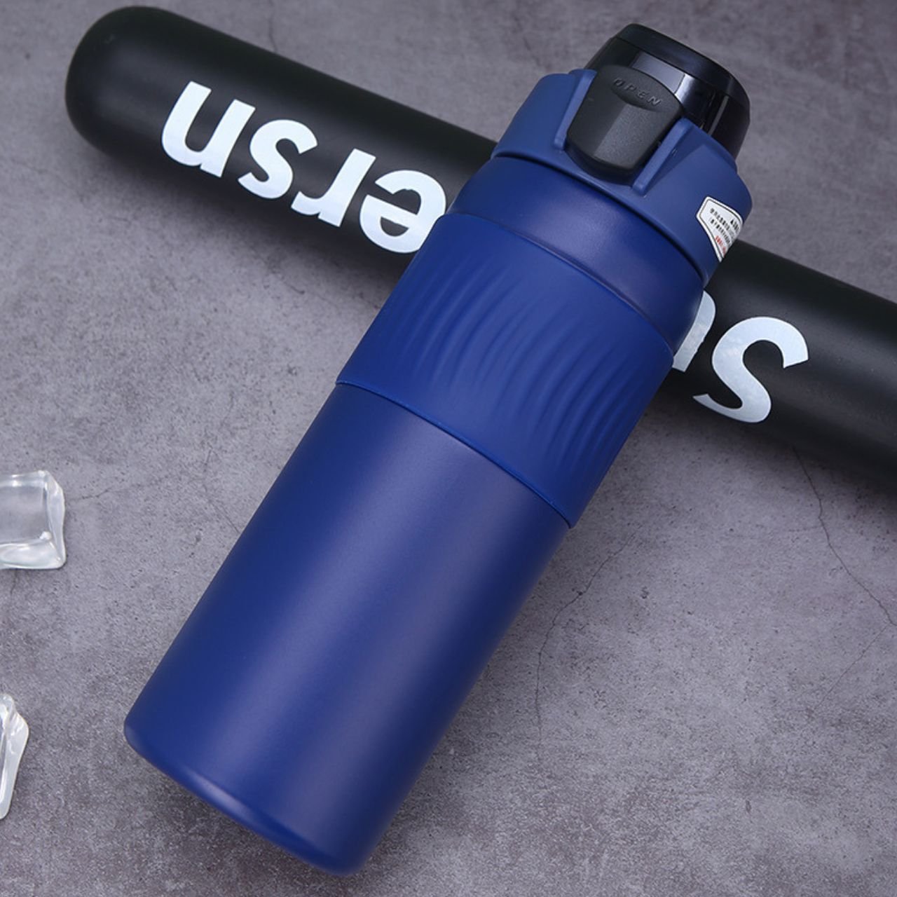 Stainless Steel Insulated Sport Bottle with Carry Band | Portable & Leakproof | Push Lock Button | 600 ML | Assorted Colors | Box Packing - Image 4