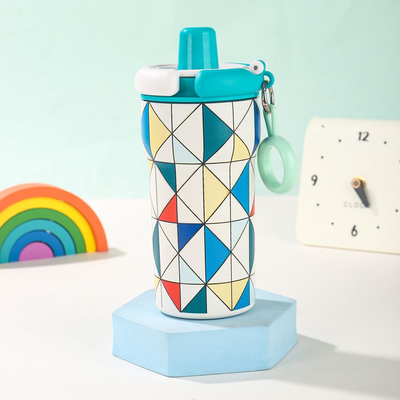 Stainless Steel Coffee Sipper with Straw & Carry Band | Double Wall Insulation | Printed | Portable & Leakproof | 450 ML | Assorted Prints | Box Packing - Image 3