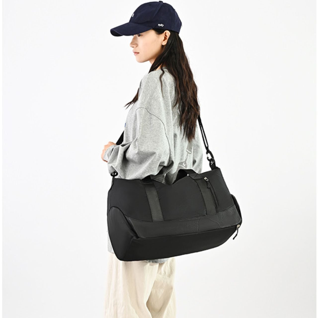 Waterproof Duffle Bag with Top Handle | Travel & Gym | Shoes Compartment | Zip Closure | Adjustable Shoulder Strap | 33x20x50 Cm | Assorted Colors | OPP Packing - Image 3