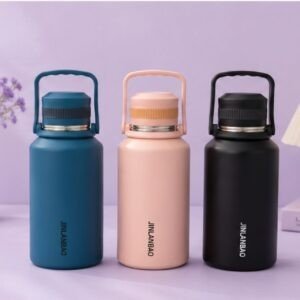 Stainless Steel Thermos Bottle with Handle | Double wall Insulation | Portable & Leakproof | 1200 ML | Assorted Colors | Box Packing