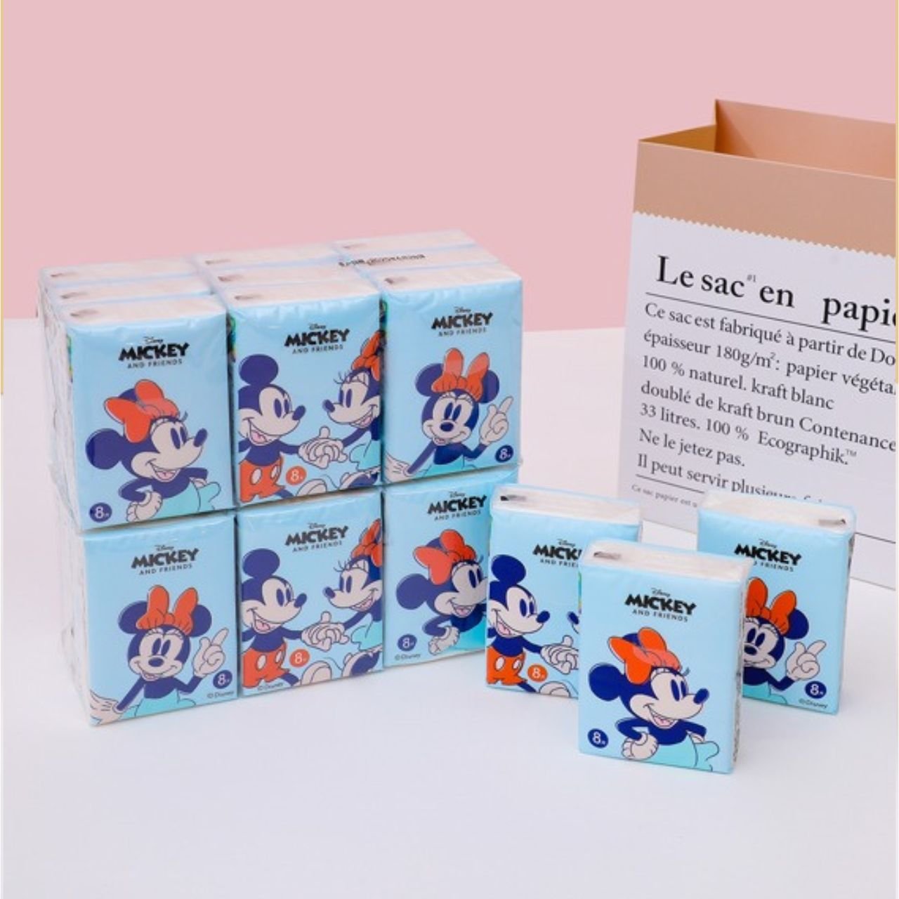 Pocket Tissue Paper Pack | 3 Ply Disposable Facial Tissue | Soft, Skin & Travel Friendly | 8 Sheets Per Pack | 9 Pack in Bundle | Assorted Cartoon Prints | OPP Packing - Image 6