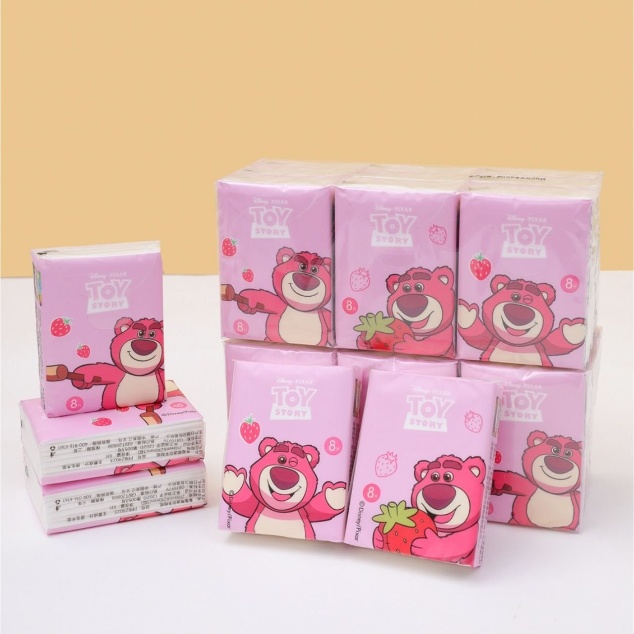 Pocket Tissue Paper Pack | 3 Ply Disposable Facial Tissue | Soft, Skin & Travel Friendly | 8 Sheets Per Pack | 9 Pack in Bundle | Assorted Cartoon Prints | OPP Packing - Image 5