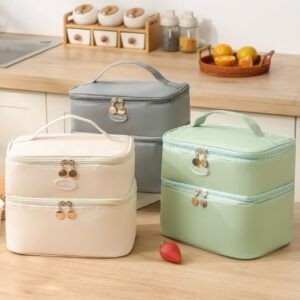 PU Leather Insulated Lunch Bag