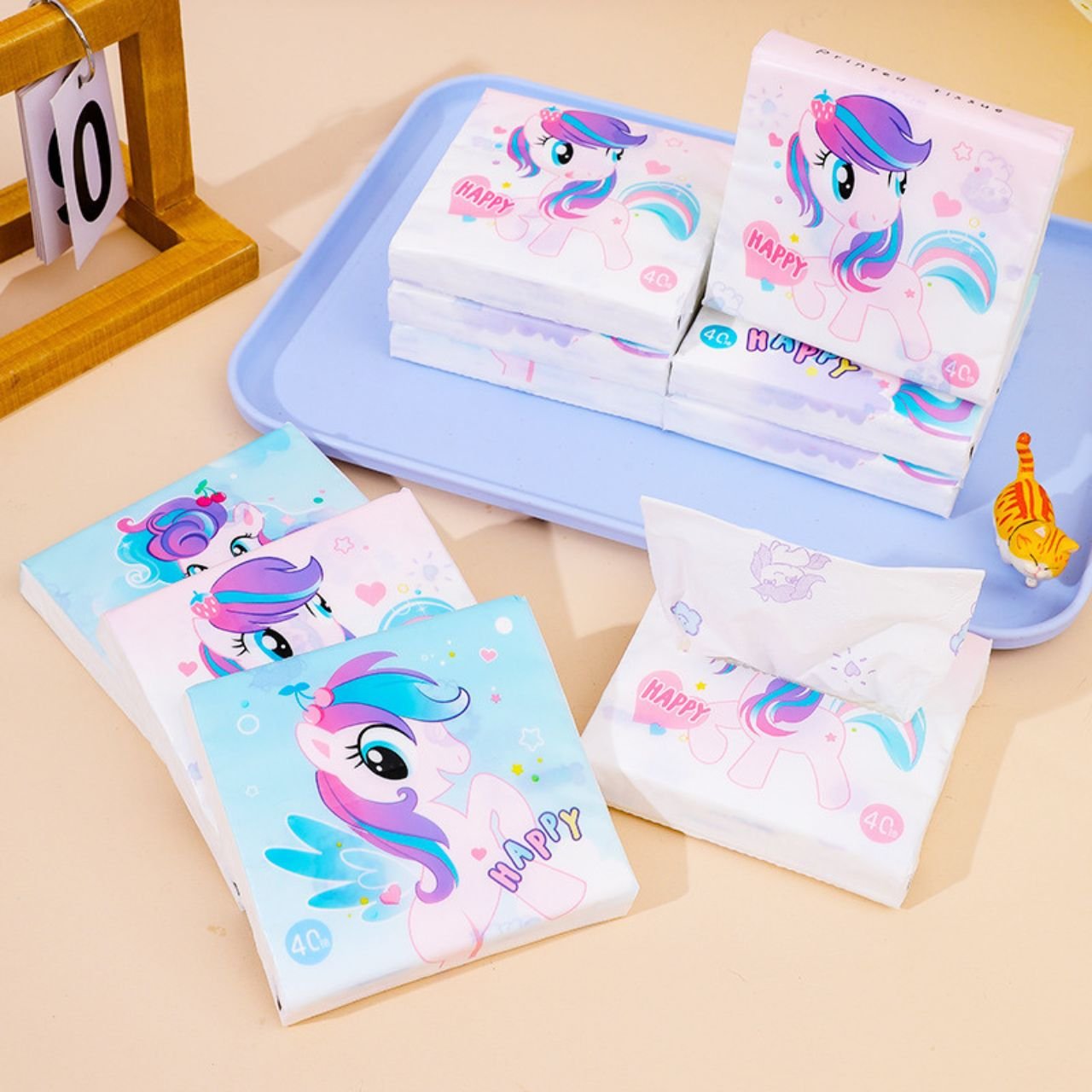 Pocket Tissue Paper Pack | 3 Ply Disposable Facial Tissue | 40 Sheet | Travel Friendly | Pocket Size | Assorted Colors & Prints | Display Box Packing - Image 13