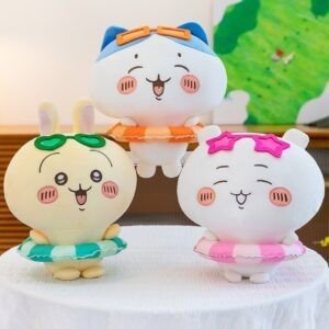Cute Cartoon Plush Toy with Swim Ring | Soft & Cuddly Stuffed Toy for Kids | Adorable Summer Design | Imported Skin | 40-45 Cm | Assorted Colors | OPP Packing