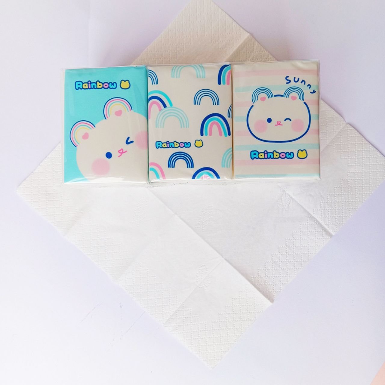Pocket Tissue Paper Pack | 3 Ply Disposable Facial Tissue | Soft, Skin & Travel Friendly | 8 Sheets Per Pack | 9 Pack in Bundle | Assorted Cartoon Prints | OPP Packing - Image 16