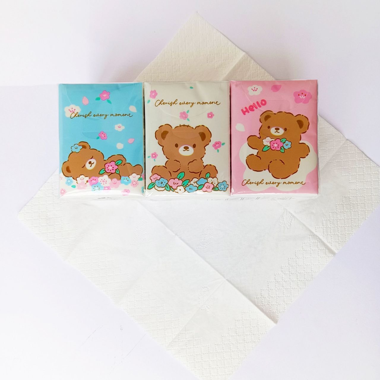 Pocket Tissue Paper Pack | 3 Ply Disposable Facial Tissue | Soft, Skin & Travel Friendly | 8 Sheets Per Pack | 9 Pack in Bundle | Assorted Cartoon Prints | OPP Packing - Image 17