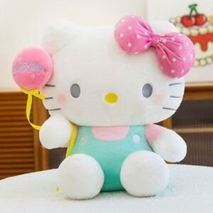 Cute Hello Kitty Plush Toy with Pink Bow | Soft & Cuddly Stuffed Toy | Colorful Outfit | Washable & Imported Skin | 40-45 Cm | OPP Packing