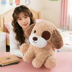 Cute Puppy Plush Toy | Soft & Cuddly Stuffed Dog | Imported Skin | 45 Cm | OPP Packing
