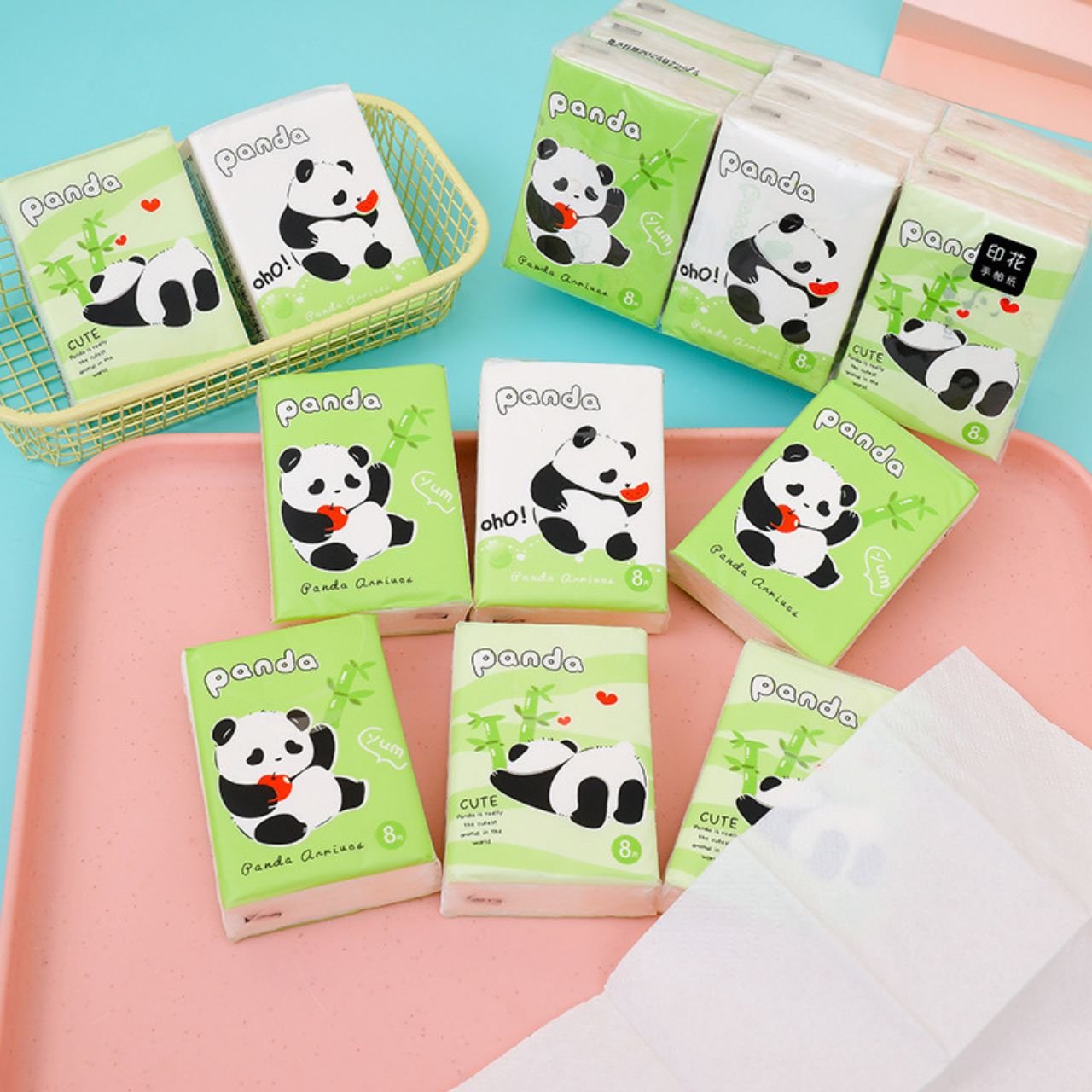 Pocket Tissue Paper Pack | 3 Ply Disposable Facial Tissue | Soft, Skin & Travel Friendly | 8 Sheets Per Pack | 9 Pack in Bundle | Assorted Cartoon Prints | OPP Packing - Image 12