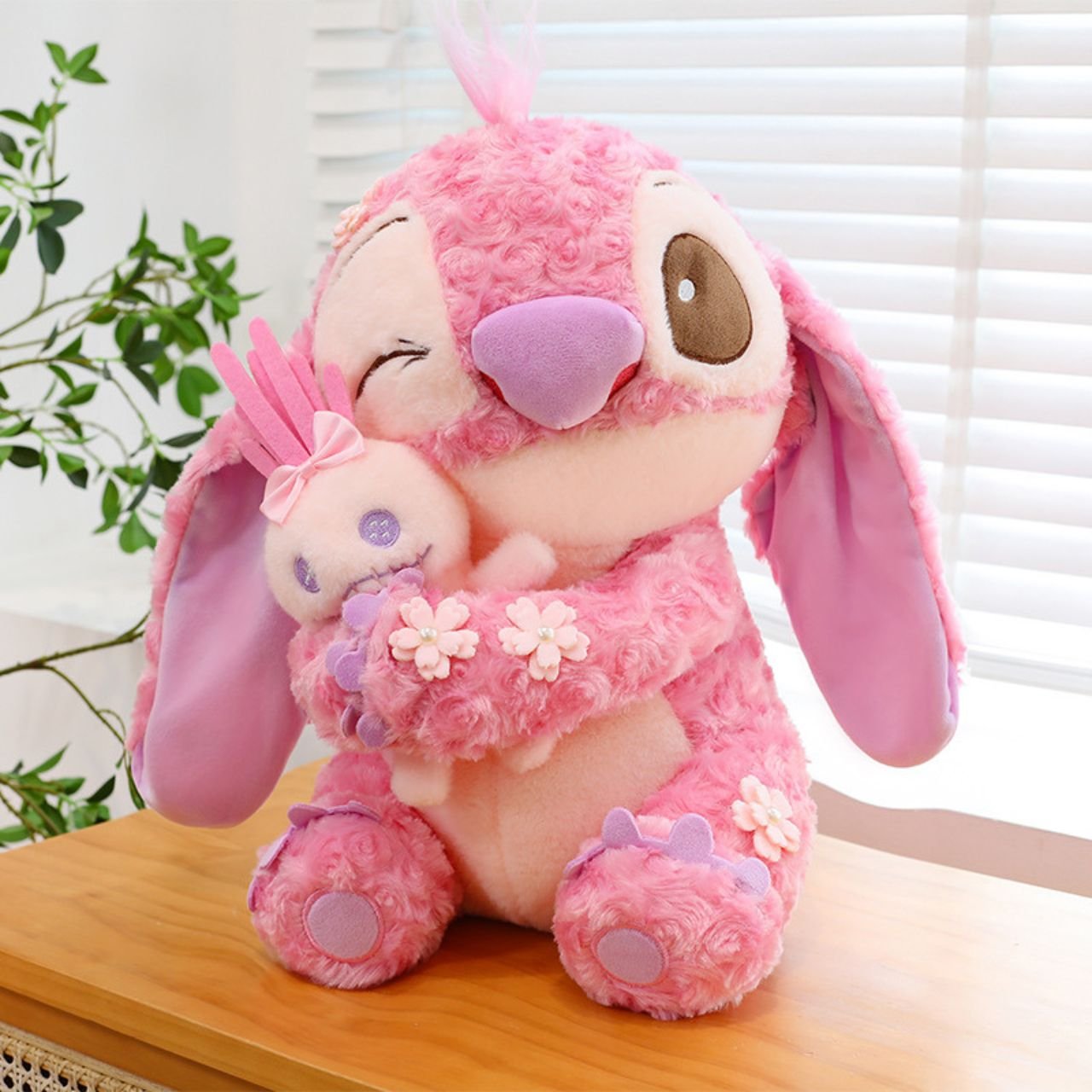Cute Stitch Plush Toy with Mini Soft Doll | Soft & Cuddly Stuffed Toy | Washable & Imported Skin | 40-45 Cm | Assorted Colors | OPP Packing - Image 2