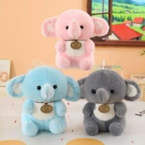 Cute Elephant Plush Toy | Soft & Cuddly Stuffed Elephant Doll with Big Ears & Trunk | Imported Skin | 20-23 Cm | Assorted Colors | OPP Packing