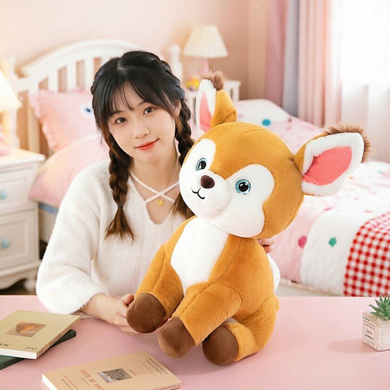 Cute Deer Plush Toy for Kids | Soft Huggable Stuffed | Washable & Imported Fabric | 45 Cm | OPP Packing