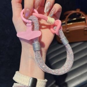 Reflective Braided Phone Charm | Anti Drop Mobile Strap | Durable Nylon Cord | 15 Cm | Assorted Colors | Card OPP Packing