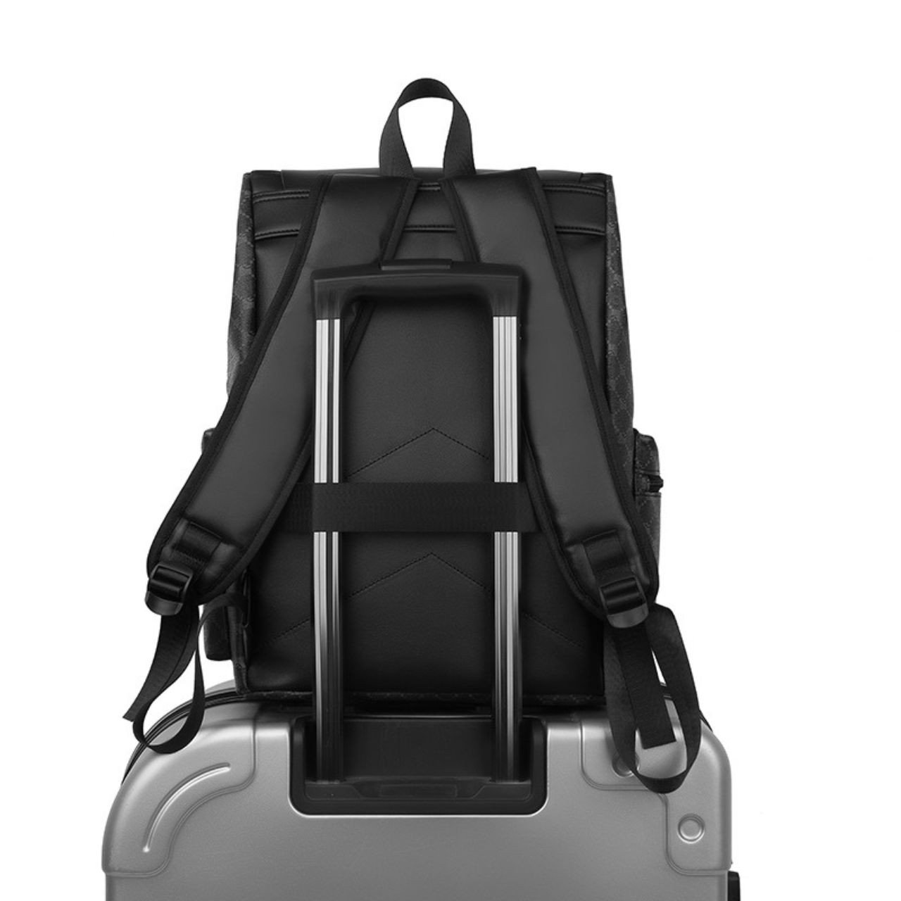 Premium PU Leather Laptop Backpack | Multi Compartment | Unisex Travel Backpack | Drawstring Closure | 28x18x43 Cm | Assorted Colors | OPP Packing - Image 6
