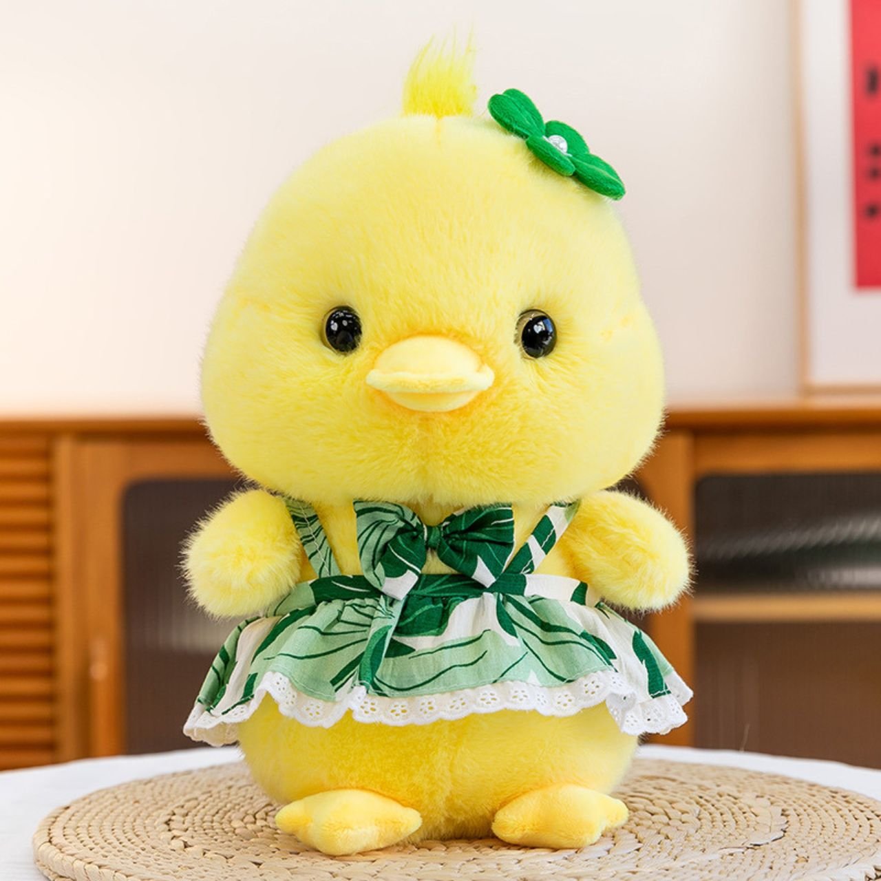 Cute Duck Plush Toy with Floral Dress | Soft & Cuddly Stuffed Duck Doll for Kids | Washable & Imported Skin | 20-23 Cm | Assorted Colors | OPP Packing - Image 3