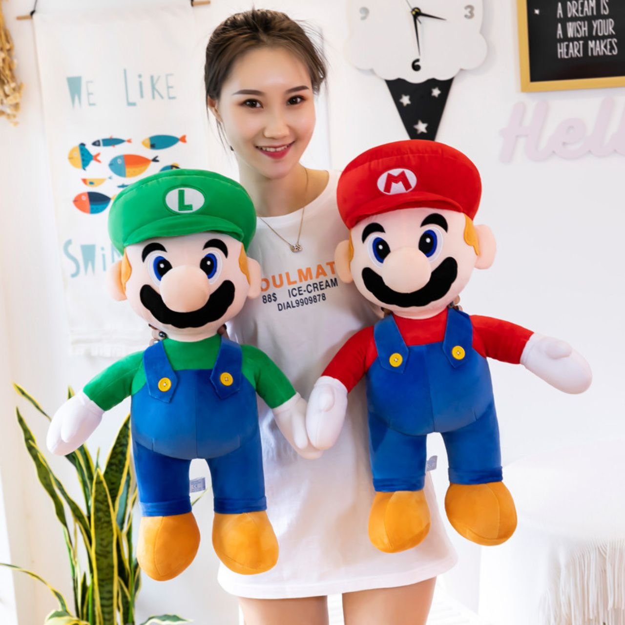 Super Mario Plush Toy Set | Soft & Cuddly Stuffed Toys for Kids | Cartoon Character Design | 45 Cm | Assorted Colors | OPP Packing - Image 2