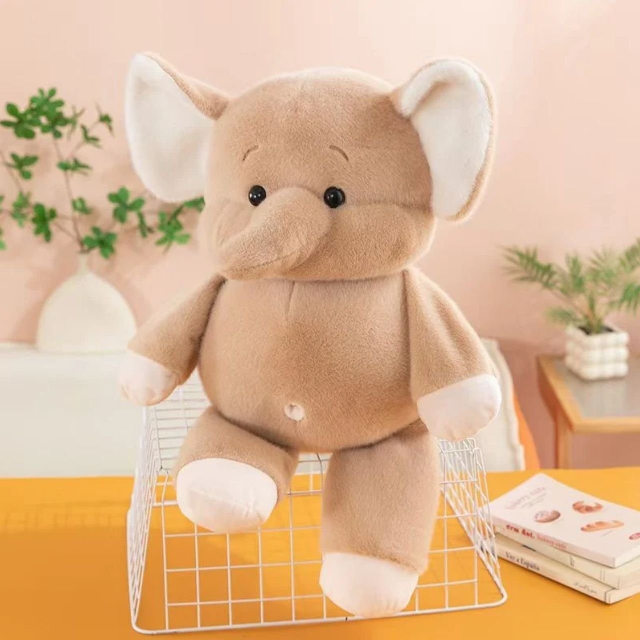 Adorable Elephant Plush Toy with Big Ears | Imported & Washable Imported Skin | 45 Cm | OPP Packing
