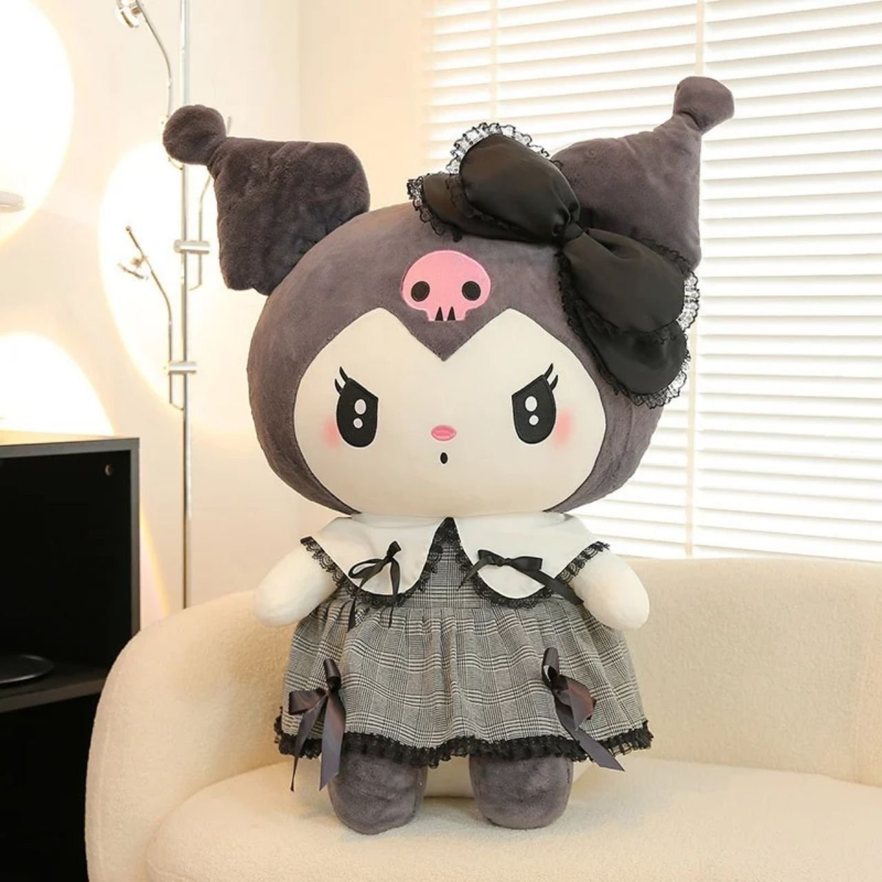 Adorable Standing Kuromi Plush Toy | Soft & Cuddly Stuffed Doll | Washable & Imported Skin | 45 Cm | OPP Packing